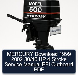 1999-2002 Mercury 30/40 HP 4 Stroke EFI Outboard Service Repair Workshop Manual PDF