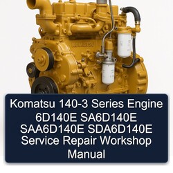 Komatsu 140 2 140-3 Series Engine 6d140e Sa6d140e Saa6d140e Sda6d140e Service Repair Workshop Manual PDF