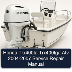 2004-2007 Honda TRX400FA TRX400FGA ATV Service Repair Workshop Manual PDF