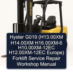Hyster G019 (h13.00xm H14.00xm H16.00xm-6 H10.00xm-12ec H12.00xm-12ec Europe) Forklift H13.00XM Europe Service Repair Workshop Manual PDF