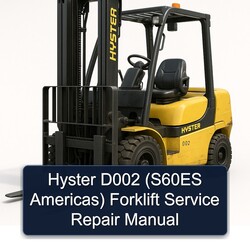 Hyster D002 (s60es Americas) Forklift S60ES Americas Service Repair Workshop Manual PDF