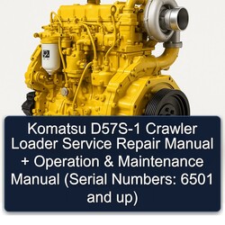 Komatsu D57S-1 Crawler Loader Operation (serial Numbers: 6501 Up) Service Repair Workshop Manual PDF