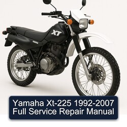 1992-2007 Yamaha XT Models XT-225 Service Repair Workshop Manual PDF