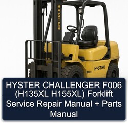 Hyster Challenger F006 (h135xl H155xl) Forklift Parts Catalog PDF
