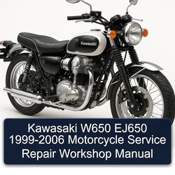 1999-2006 Kawasaki W650 EJ650 - Motorcycle Service Repair Workshop Manual PDF