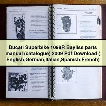 2009 Ducati Superbike 1098R Bayliss Parts (CATALOGUE) ( English German Italian Spanish French) Catalog PDF