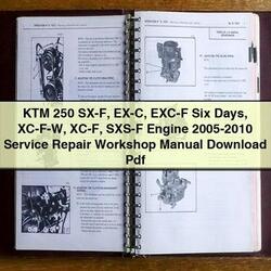 2005-2010 KTM 250 SX-F EX-C EXC-F Six Days Xc-f-w XC-F SXS-F Engine Service Repair Workshop Manual PDF