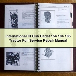 International IH Cub Cadet 154 184 185 Tractor Service Repair Workshop Manual PDF