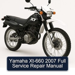 Yamaha Xt-660 2007 Full Manual de servicio y reparación 