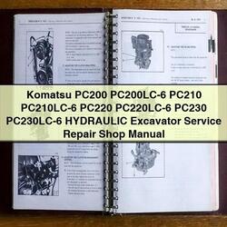Komatsu PC200 Pc200lc-6 PC210 Pc210lc-6 PC220 Pc220lc-6 PC230 Pc230lc-6 Hydraulic Excavator Shop Service Repair Workshop Manual PDF