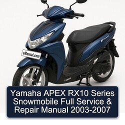2003-2007 Yamaha Apex RX10 Series Snowmobile Service Repair Workshop Manual PDF