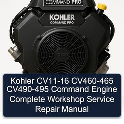 Kohler Command Pro Models CV11-16 CV460-465 CV490-495 Engine Service Repair Workshop Manual PDF