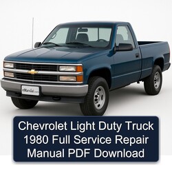 1980 Chevrolet Light Truck Models Duty Service Repair Workshop Manual PDF
