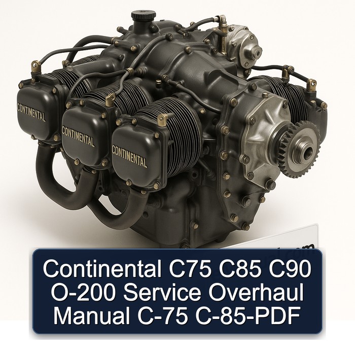 Continental C75 C85 C90 O 200 Models O-200 C-75 C-85 Service Repair Workshop Manual PDF