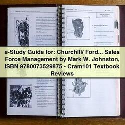 E-STUDY : Churchill/ Ford... Sales Force Management Mark W. Johnston Isbn 9780073529875-cram101 Textbook Reviews Service Repair Workshop Manual PDF
