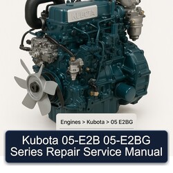 Kubota 05-E2B 05-E2BG Series Service Repair Workshop Manual PDF