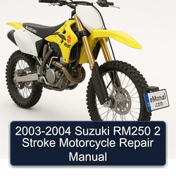 2003-2004 Suzuki RM Series RM250 2 Stroke Motorcycle Service Repair Workshop Manual PDF