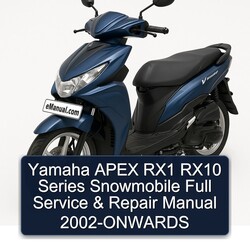 2002 Yamaha Apex RX1 RX10 Series Snowmobile -onwards Service Repair Workshop Manual PDF