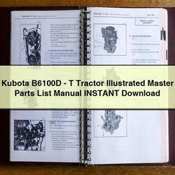 Kubota B6100d-t Tractor Illustrated Master Parts Catalog PDF