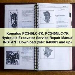 Komatsu Pc340lc-7k Pc340nlc-7k Hydraulic Excavator (s/n: K40001 Up) Service Repair Workshop Manual PDF