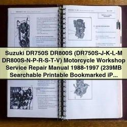 1988-1997 Suzuki DR Series DR750S DR800S Motorcycle Service Repair Workshop Manual PDF