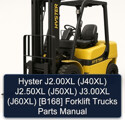 Hyster J2.00xl (J40XL) J2.50xl (J50XL) J3.00xl (J60XL) [b168] Forklift Trucks Parts Catalog PDF