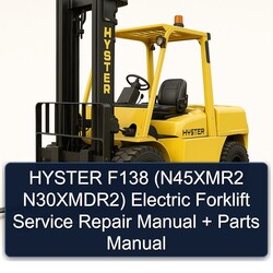 Hyster F138 (n45xmr2 N30xmdr2) Electric Forklift N45XMR2 N30XMDR2 Parts Catalog PDF