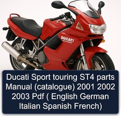 2001-2003 Harley Davidson Touring Ducati Sport ST4 Parts (CATALOGUE) ( English German Italian Spanish French) Catalog PDF