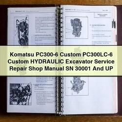 Komatsu PC300-6 Custom Pc300lc-6 Hydraulic Excavator Shop SN 30001 UP Service Repair Workshop Manual PDF