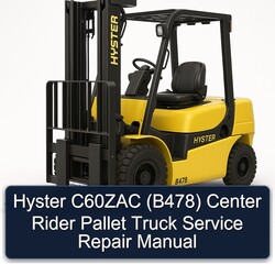 Hyster C60ZAC (B478) Center Rider Pallet Truck Service Repair Workshop Manual PDF