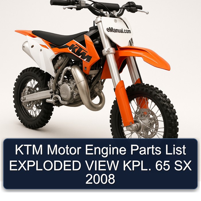 2008 KTM 65 Motor Engine Exploded View Kpl. SX Parts Catalog PDF