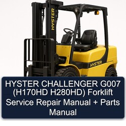 Hyster Challenger G007 (h170hd H280hd) Forklift Parts Catalog PDF