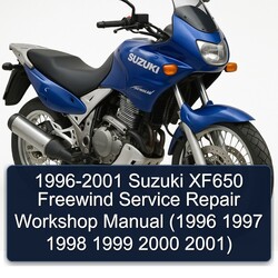 1996-2001 Suzuki XF650 Freewind Service Repair Workshop Manual PDF