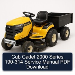 2000 Cub Cadet Series 190-314 Service Repair Workshop Manual PDF