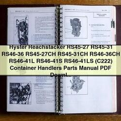 Ersatzteilhandbuch für Hyster Reachstacker RS45-27, RS45-31, RS46-36, RS45-27CH, RS45-31CH, RS46-36CH, RS46-41L, RS46-41S, RS46-41LS (C222)