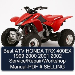 1999-2002 Best ATV Honda TRX 400EX / Service Repair Workshop Manual PDF