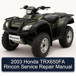 2003 Honda TRX650FA Rincon Service Repair Workshop Manual PDF