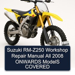 2008 Suzuki RM Series RM-Z250 All Onwards Models Covered Service Repair Workshop Manual PDF