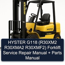 Hyster G118 (r30xm2 R30xma2 R30xmf2) Forklift R30XM2 R30XMF2 Parts Catalog PDF
