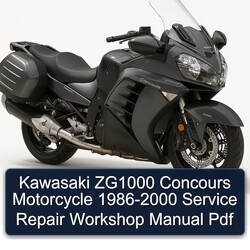 1986-2000 Kawasaki Concours Models ZG1000 Motorcycle Service Repair Workshop Manual PDF