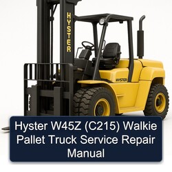 Hyster W45Z (C215) Walkie Pallet Truck Service Repair Workshop Manual PDF