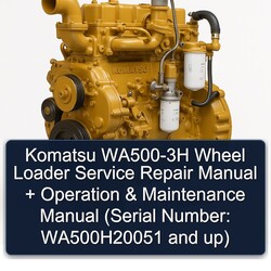 Komatsu WA500-3H Wheel Loader Operation (serial Number: Wa500h20051 Up) Service Repair Workshop Manual PDF