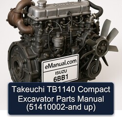 Takeuchi TB1140 Compact Excavator Parts (51410002- Up) Catalog PDF
