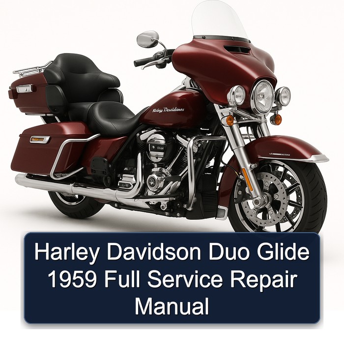 1959 Harley Davidson Duo Glide Service Repair Workshop Manual PDF