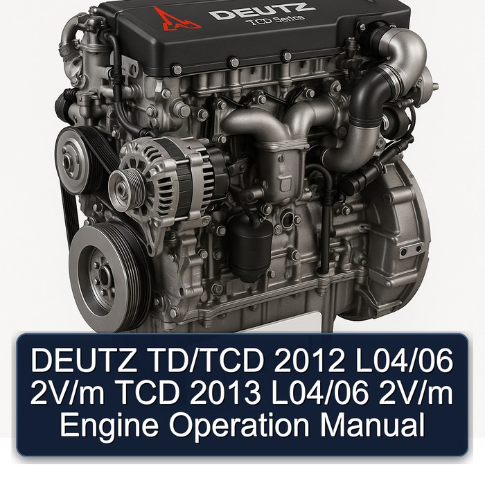 2012-2013 Deutz 2012 Td/tcd L04/06 2v/m TCD Engine Operation Service Repair Workshop Manual PDF