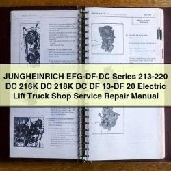 Jungheinrich Efg-df-dc Series 213-220 DC 216K 218K DF 13-DF 20 Electric Lift Truck Shop Service Repair Workshop Manual PDF