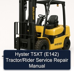 Hyster T5XT (E142) Tractor/rider Service Repair Workshop Manual PDF