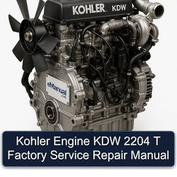 Kohler KDW Models Engine 2204 T Service Repair Workshop Manual PDF