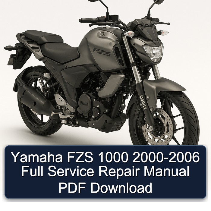 2000-2006 Yamaha FZS Models 1000 Service Repair Workshop Manual PDF