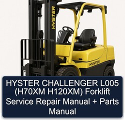 Hyster Challenger L005 (h70xm H120xm) Forklift H70XM H120XM Parts Catalog PDF